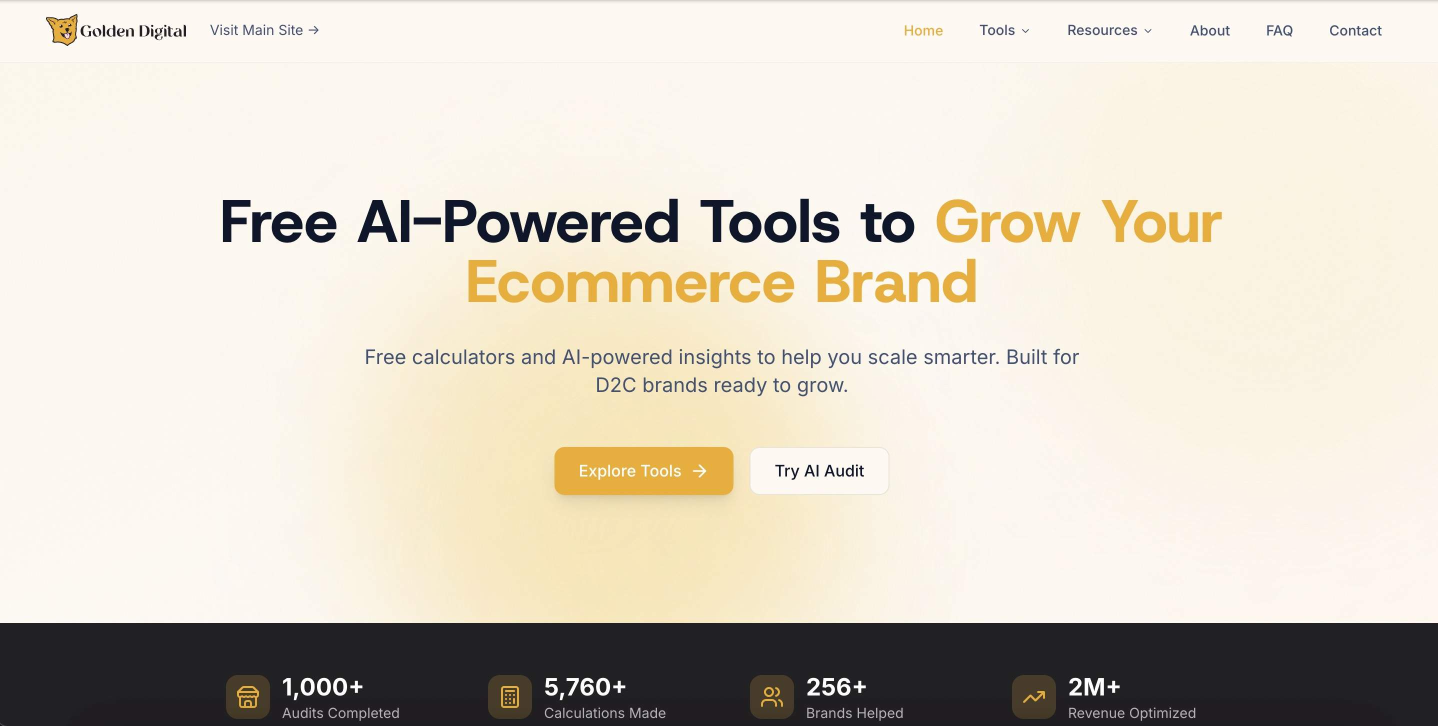 Golden Digital's Free D2C Marketing Tools