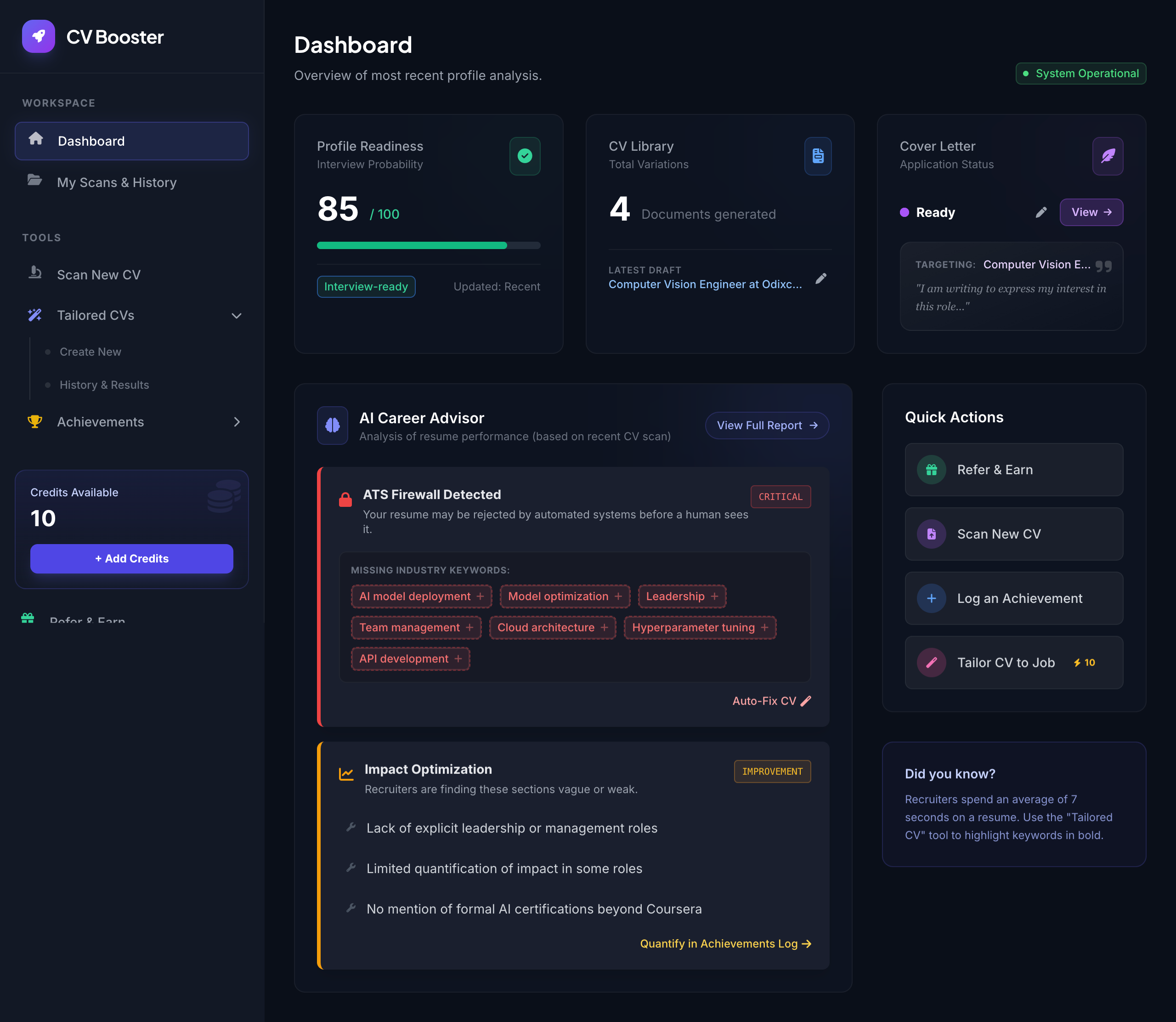 CV Booster screenshot 3