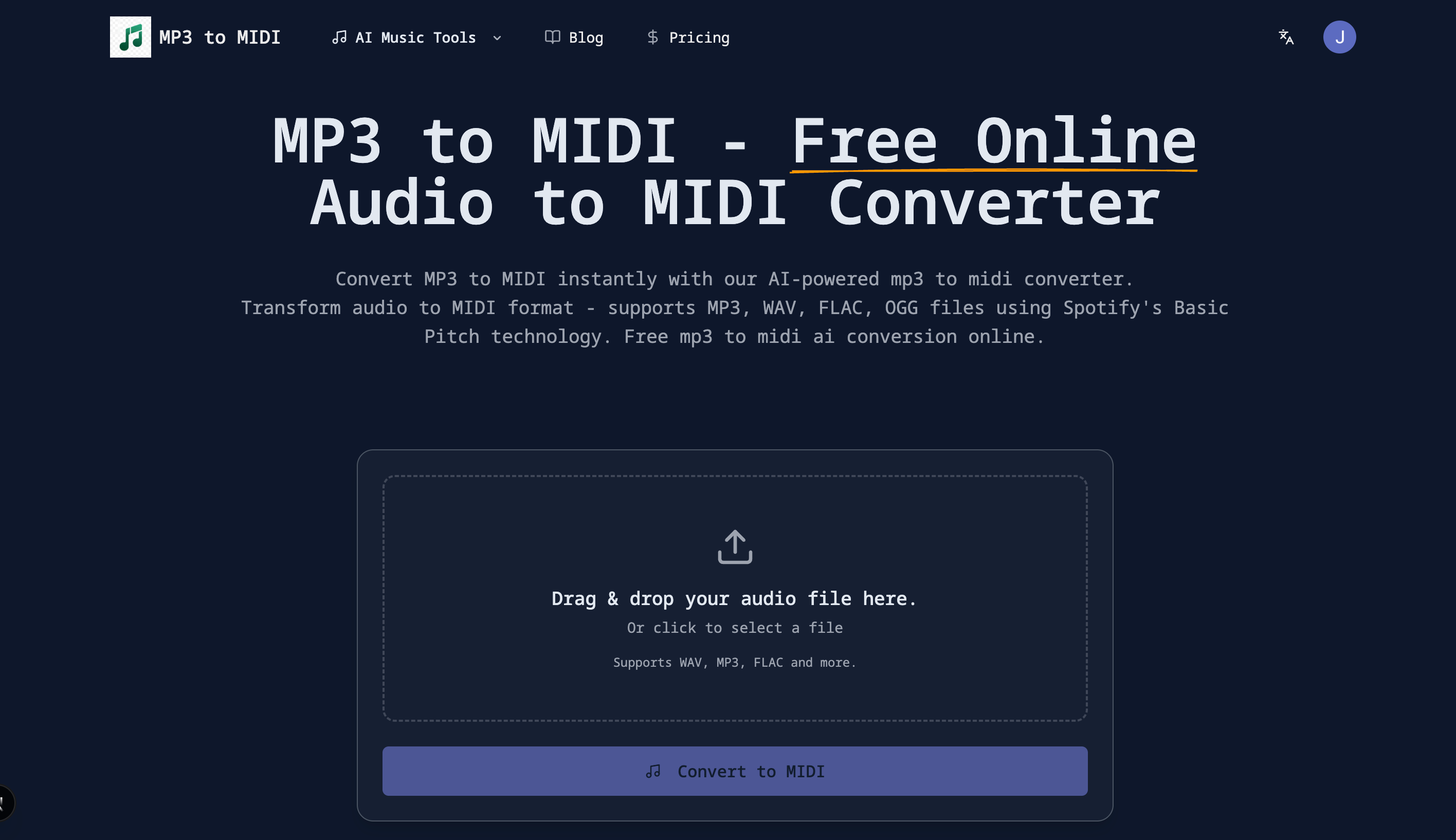 MP3 to MIDI Converter