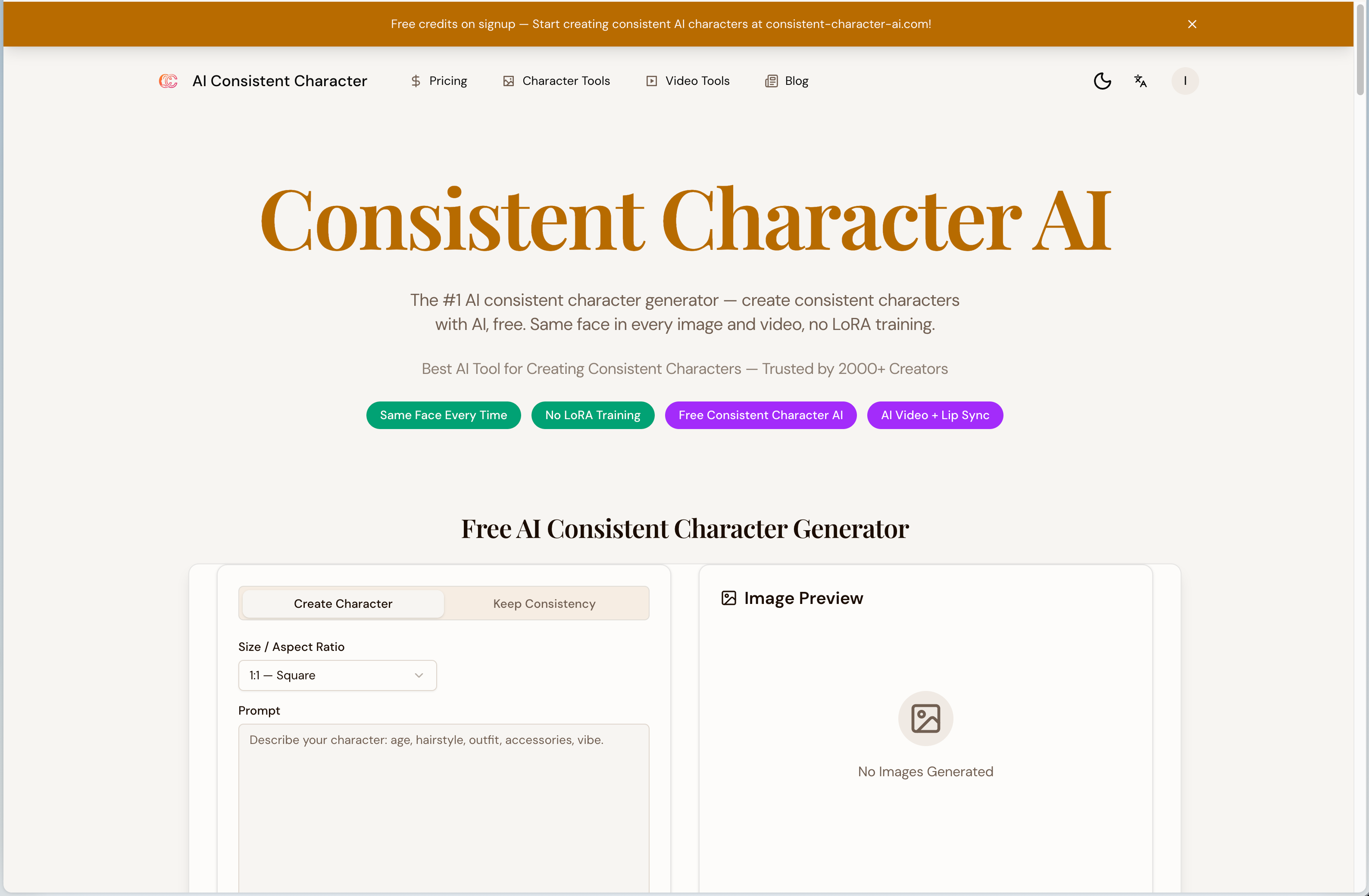 Consistent Character AI