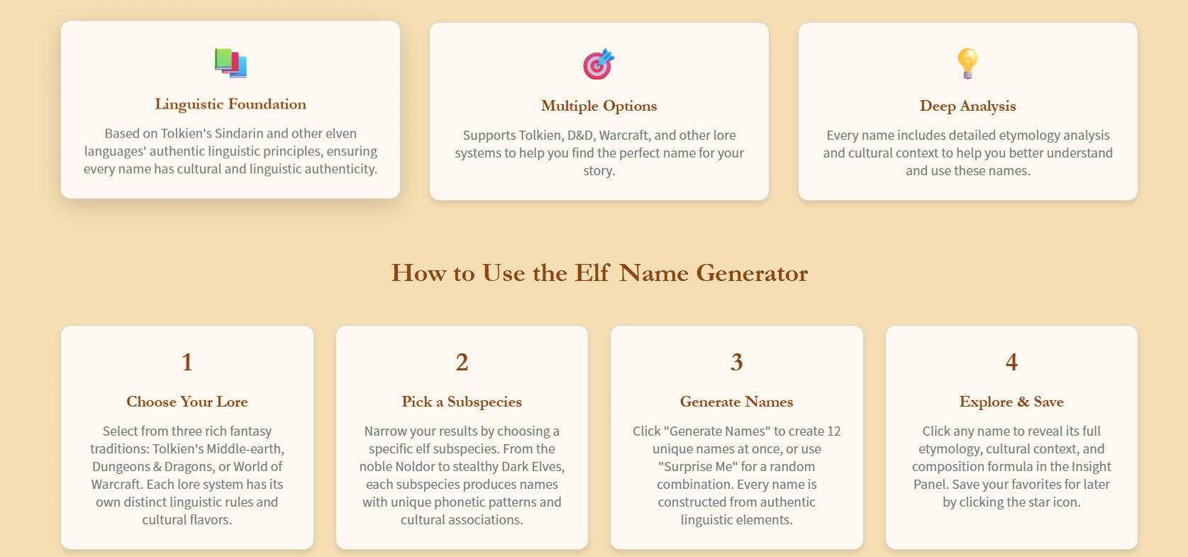 Elf Name Generator screenshot 3