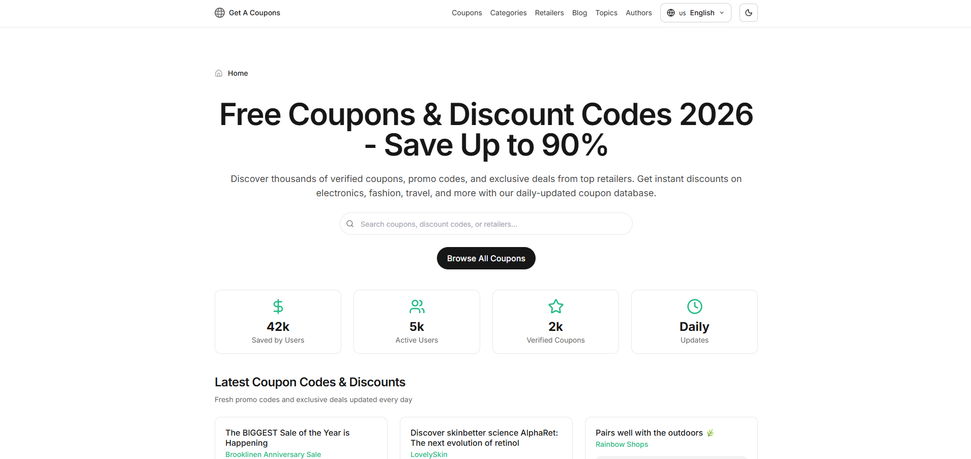 Get A Coupons screenshot 1