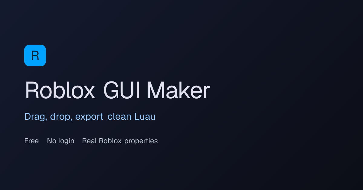 Roblox GUI Maker