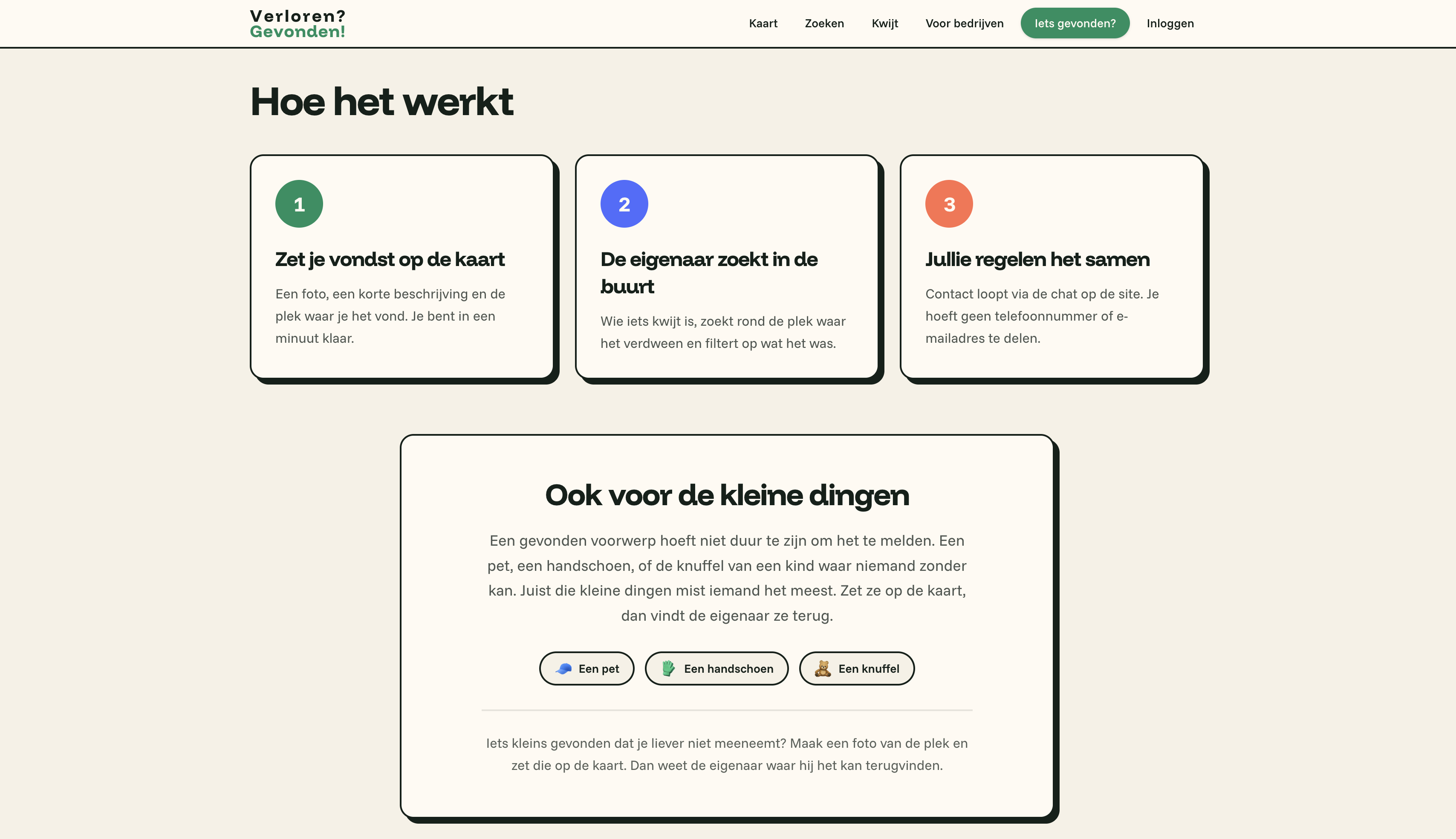 verlorengevonden.nl screenshot 2