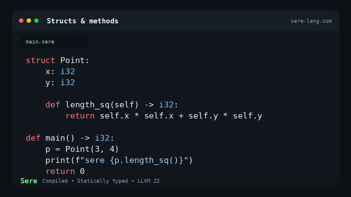 Sere Language screenshot 1