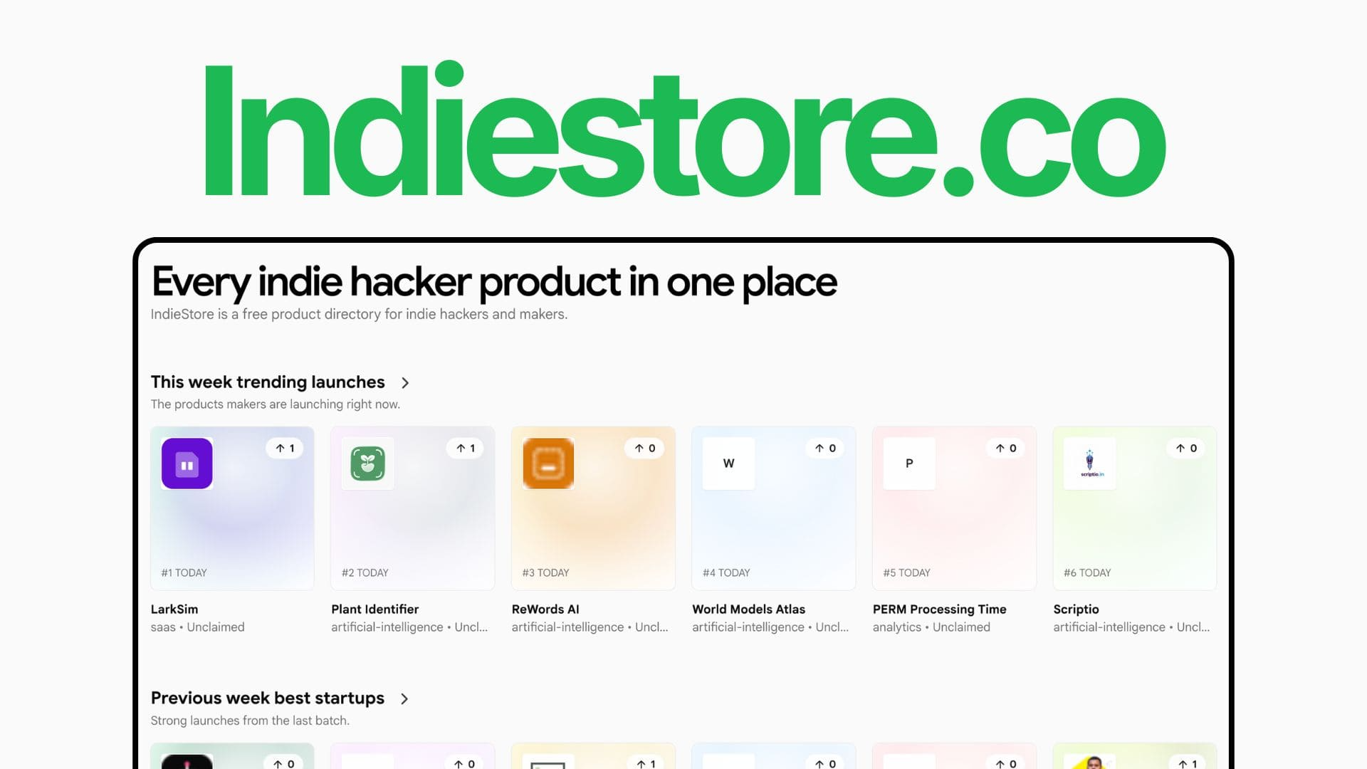 IndieStore | launch pad for indie hackers