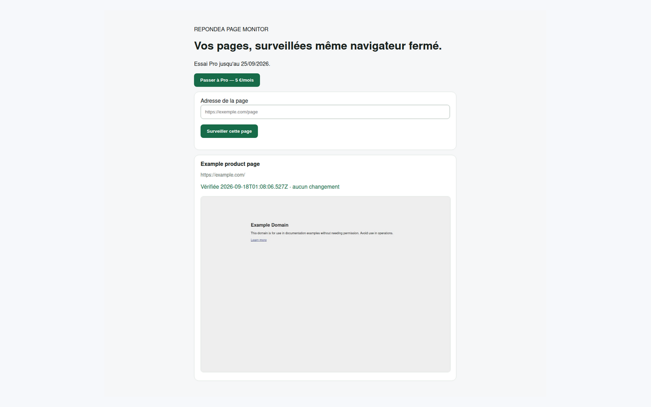 Repondea Page Monitor