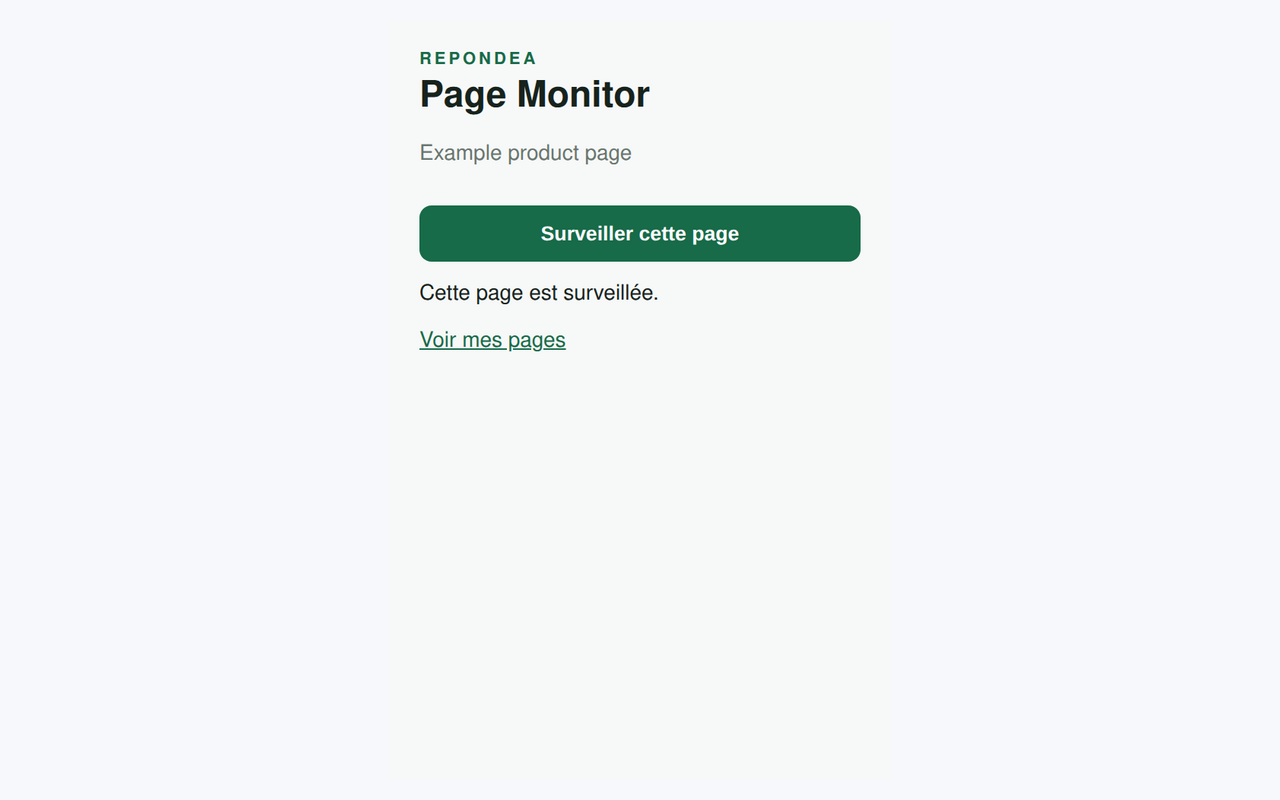 Repondea Page Monitor screenshot 1
