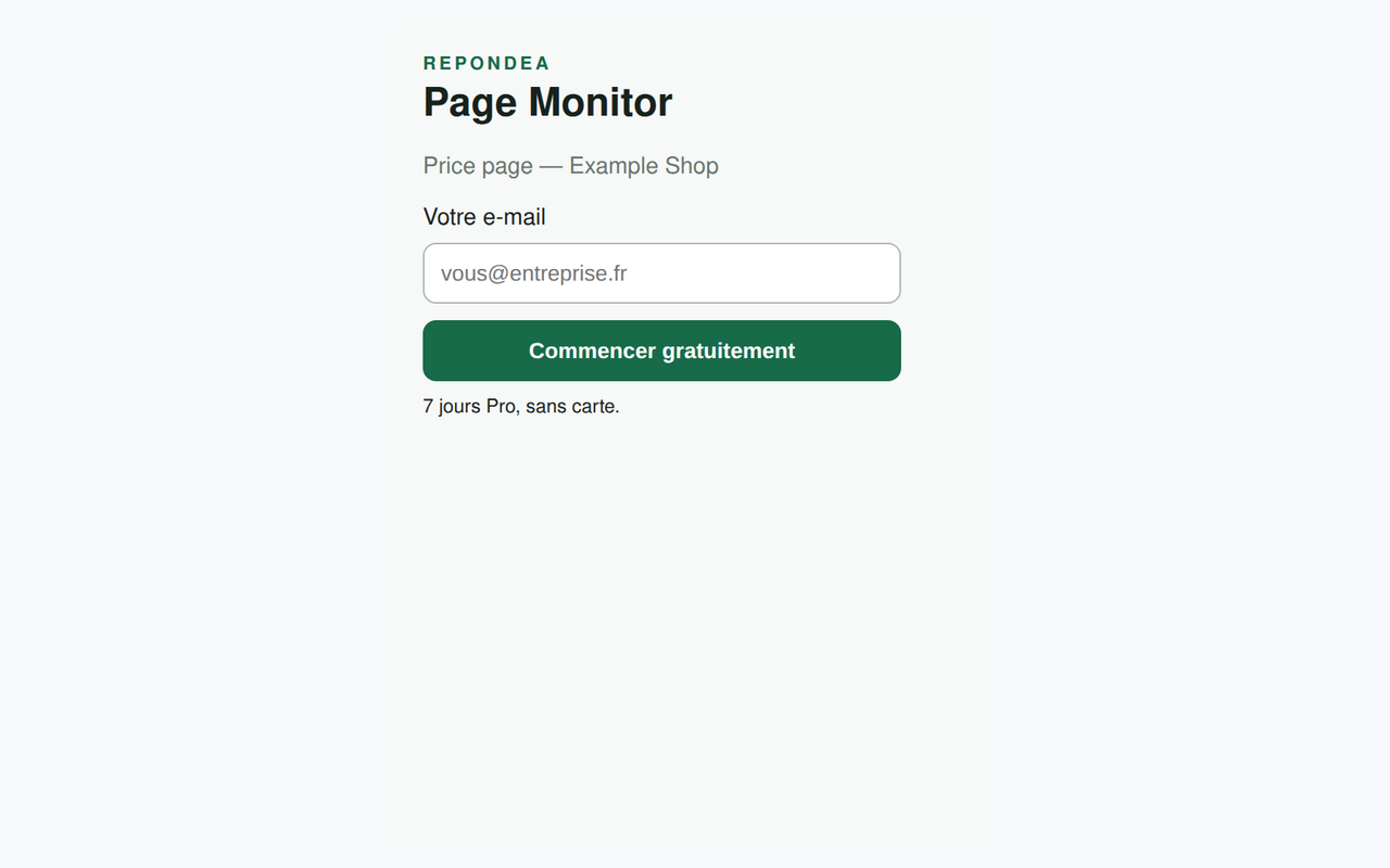 Repondea Page Monitor screenshot 2