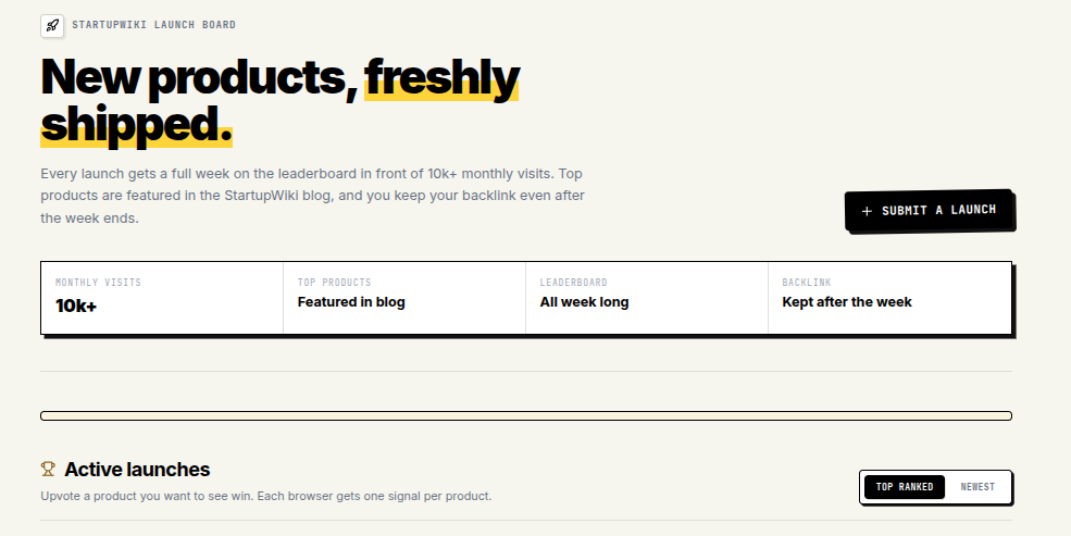 StartupWiki screenshot 1